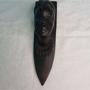 Vintage hand carved African bust